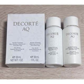 コスメデコルテ(COSME DECORTE)のコスメデコルテ　AQ化粧水 30ml AQ 乳液 30ml(サンプル/トライアルキット)