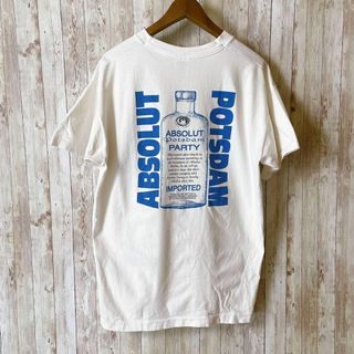 メイドインUSA　シングルステッチ　両面ロゴ　ビンテージ半袖Ｔシャツ　白ホワイト(Tシャツ/カットソー(半袖/袖なし))