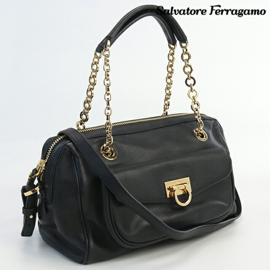 Salvatore Ferragamo(サルヴァトーレフェラガモ)のフェラガモ FERRAGAMO ハンドバッグ レディース 21 E462 ガンチーニ 2WAYハンドバッグ レディースのバッグ(ハンドバッグ)の商品写真