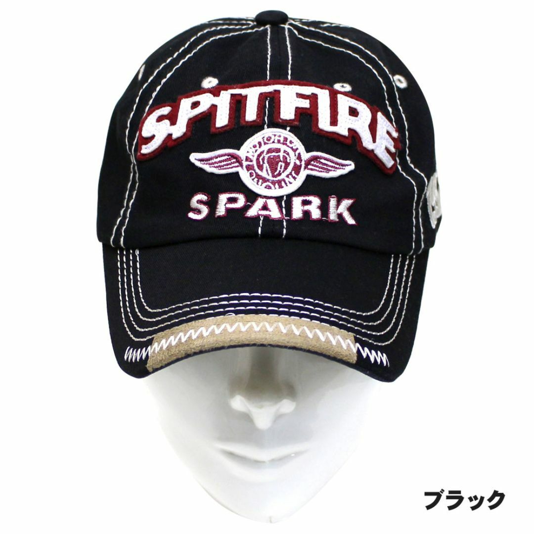 帽子 キャップ ゴルフメンズ レディース コットン CAP SPARK ブラック メンズの帽子(キャップ)の商品写真
