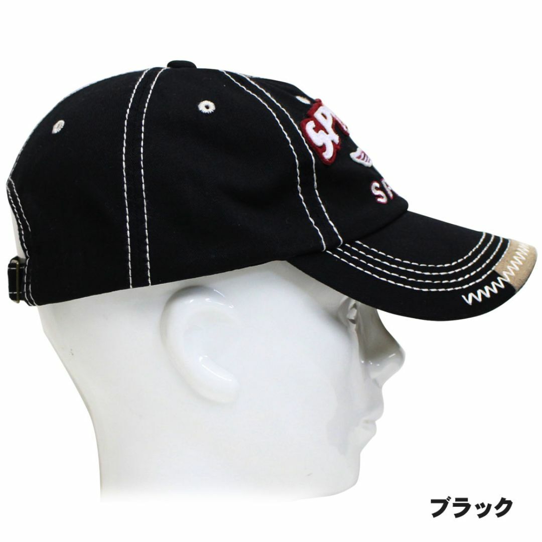 帽子 キャップ ゴルフメンズ レディース コットン CAP SPARK ブラック メンズの帽子(キャップ)の商品写真