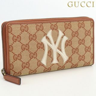 グッチ(Gucci)のグッチ GUCCI 長財布ラウンドファスナー メンズ 547791 ニューヨークヤンキース GGキャンバス 長財布ラウンドファスナー(長財布)