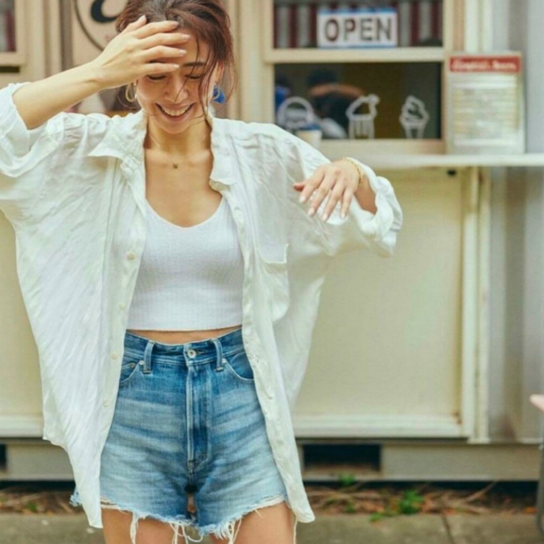 野沢和香 ヤヌークコラボデニムショートパンツ sunny 野沢和香 ヤヌークコラボデニムショートパンツ sunny