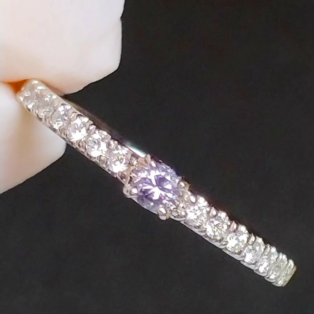 fancy　gray　violet　リングpt900 レディースのアクセサリー(リング(指輪))の商品写真