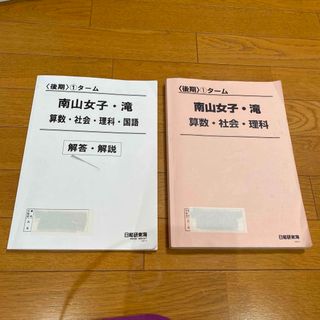 南山女子・滝対策　国語　算数　理科　社会　日能研 後期 日特 テキスト(語学/参考書)