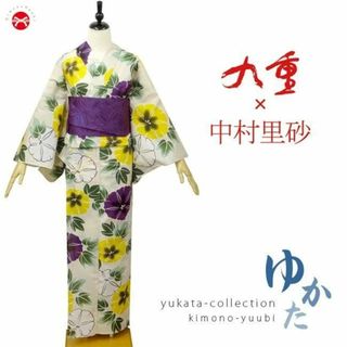 浴衣 レディース　九重 × 中村里砂 浴衣単品 (オフ白地・朝顔 )(浴衣)