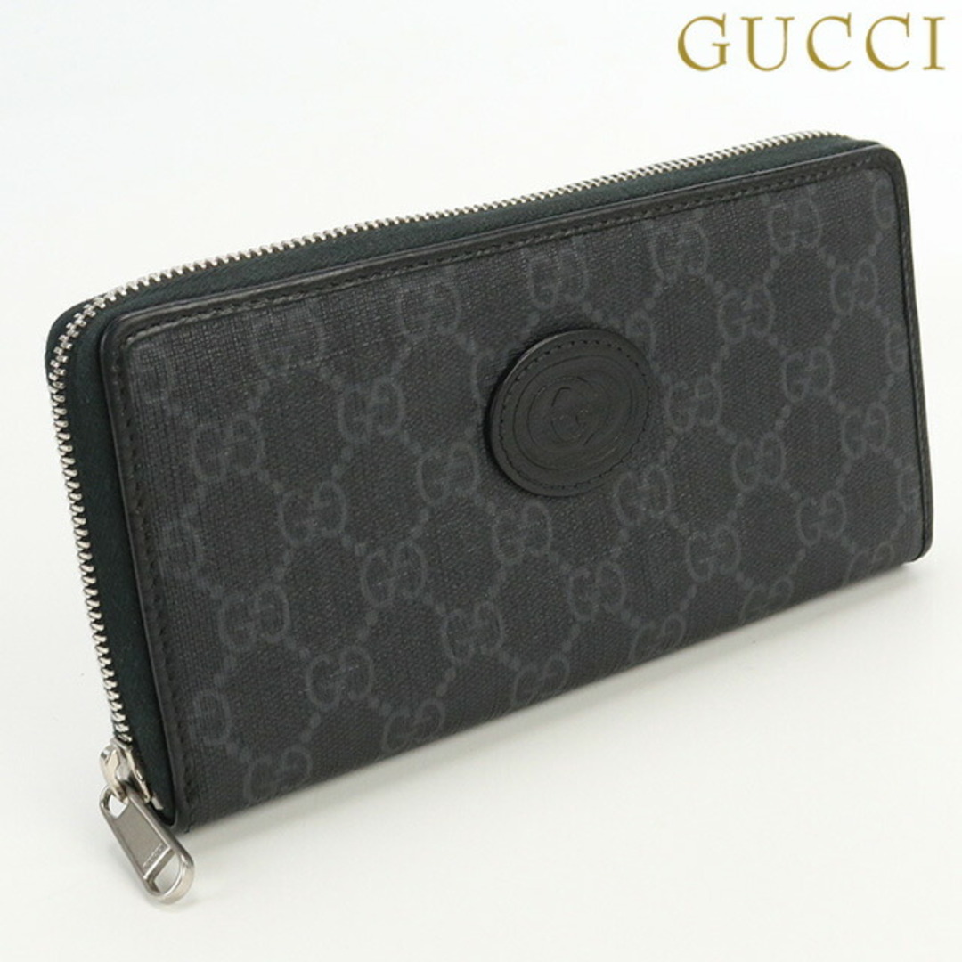 Gucci(グッチ)のグッチ GUCCI 長財布ラウンドファスナー メンズ 673003 92TCN 1000 インターロッキングG ジップアラウンドウォレット メンズのファッション小物(長財布)の商品写真