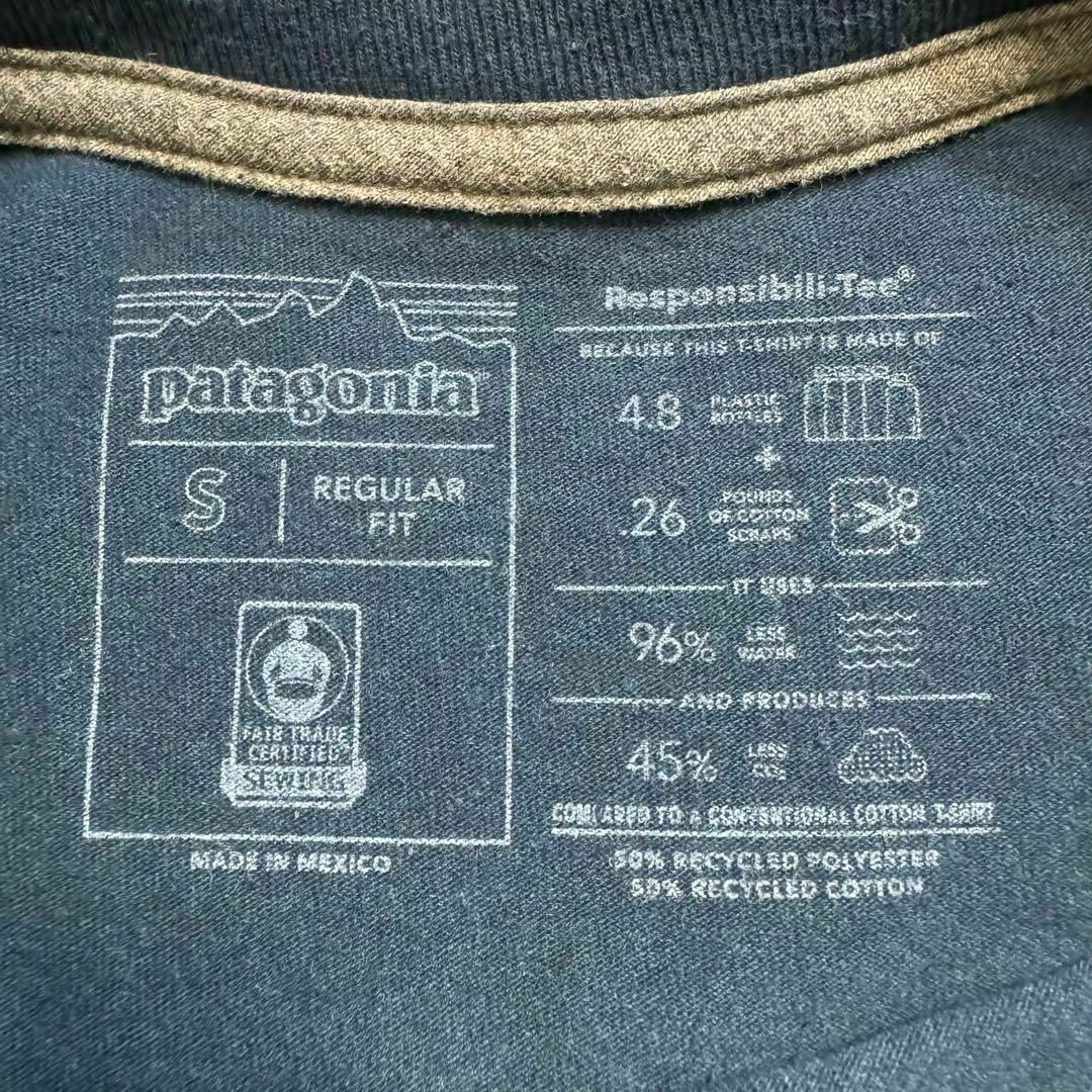 patagonia(パタゴニア)の【希少カラー】　パタゴニア　ロンT ビッグプリント　セージカラー　Ｍ メンズのトップス(Tシャツ/カットソー(七分/長袖))の商品写真