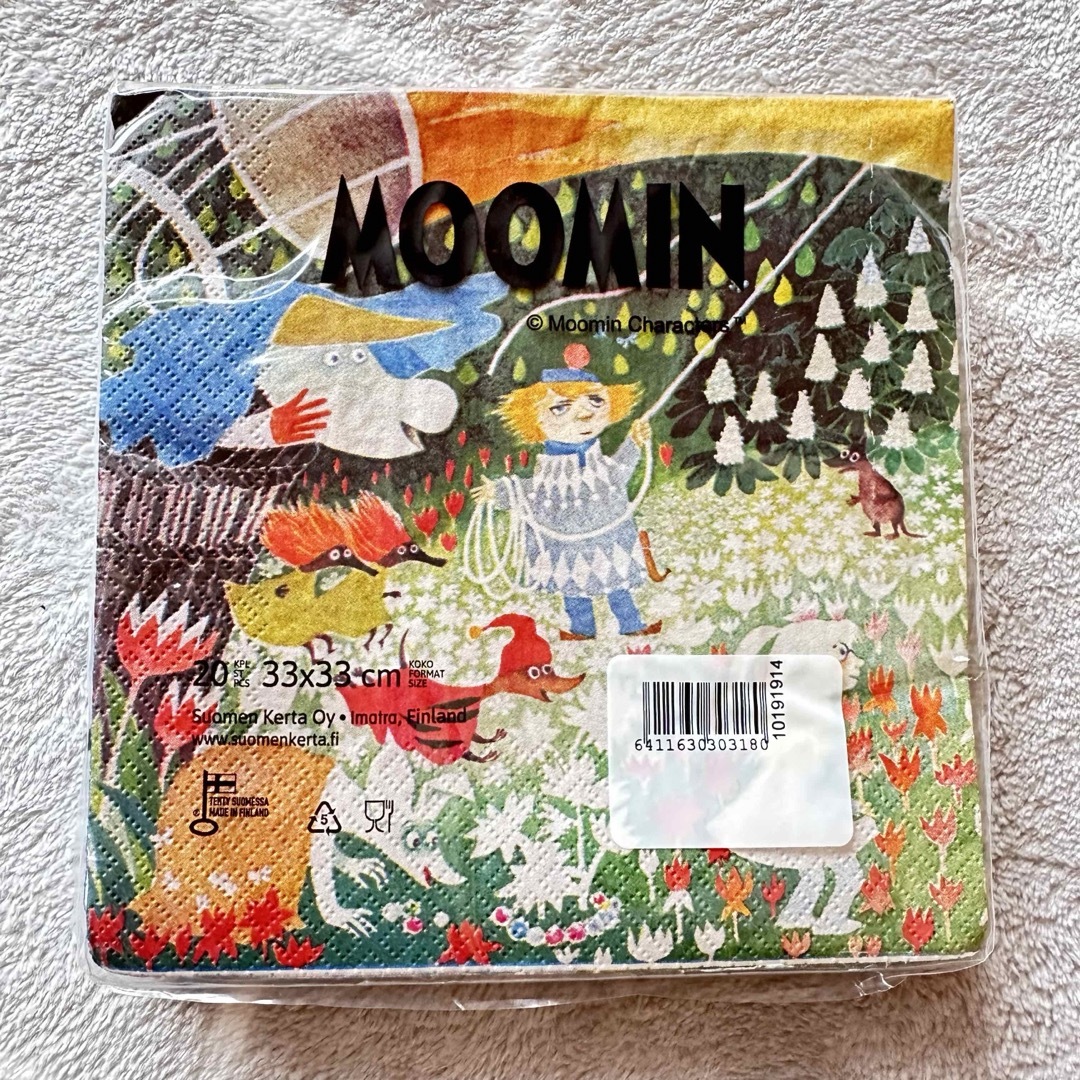 MOOMIN(ムーミン)の新品　フィンランド購入　ムーミン　森のナプキン　ペーパーナプキン インテリア/住まい/日用品のキッチン/食器(収納/キッチン雑貨)の商品写真