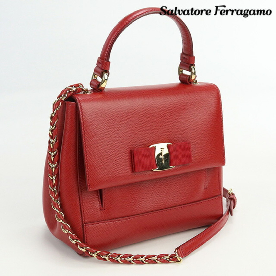 Salvatore Ferragamo(サルヴァトーレフェラガモ)のフェラガモ FERRAGAMO ハンドバッグ レディース 21 F570 ヴァラリボン 2WAYハンドバッグ レディースのバッグ(ハンドバッグ)の商品写真