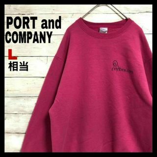 551希少 PORT and COMPANY スウェット 両面プリント企業ロゴ(スウェット)