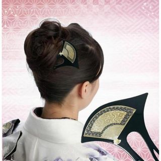 【訳あり】簪 かんざし 扇 ゴールド 桜 和装 バチ型 留袖 結婚式(ヘアアクセサリー)