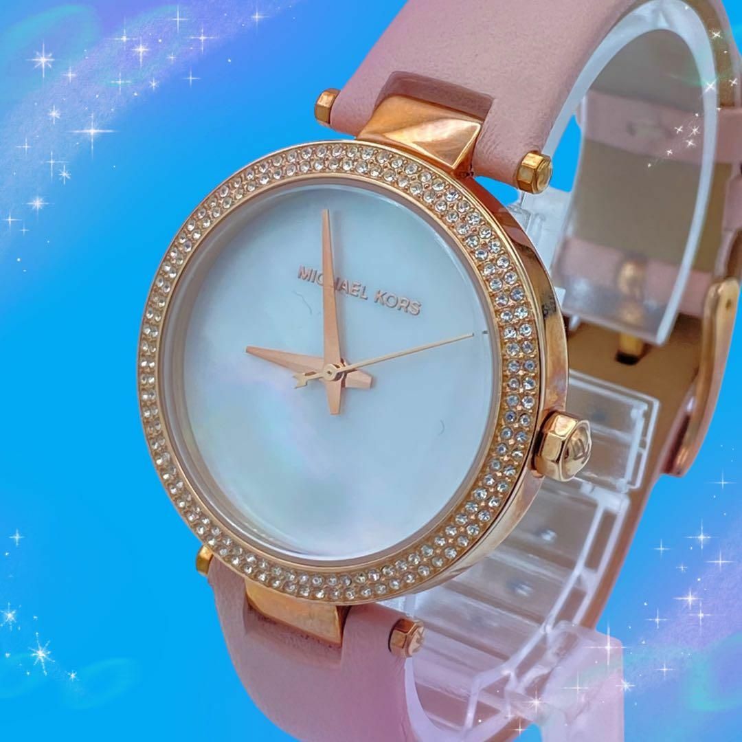 Michael Kors(マイケルコース)の《美品　稼動品》　マイケルコース  ラインストーン　防水　レディース腕時計 レディースのファッション小物(腕時計)の商品写真