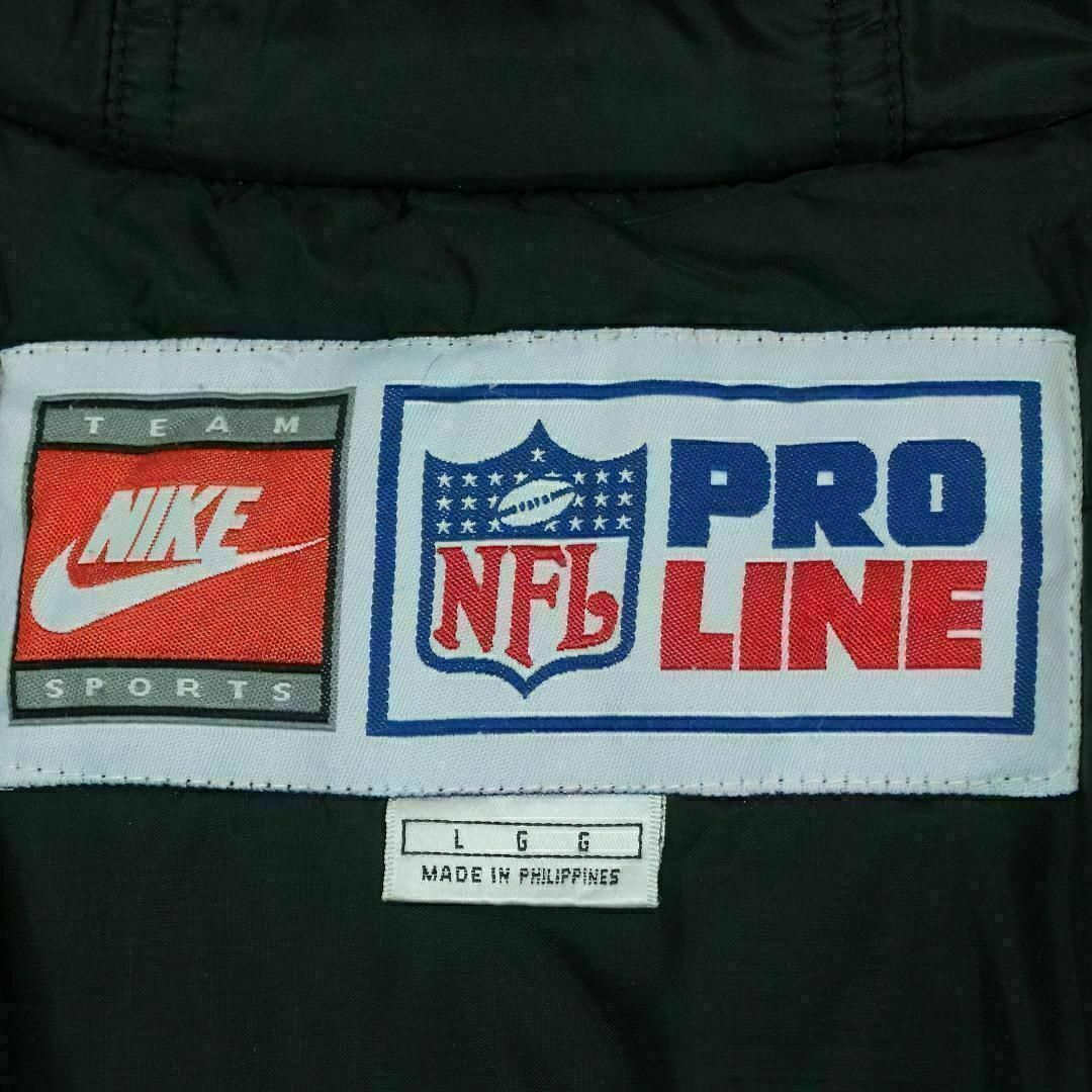 NIKE(ナイキ)の【希少】ナイキ ナイロンジャケット 中綿 NFL レイダース L 刺繍ロゴ メンズのジャケット/アウター(ナイロンジャケット)の商品写真