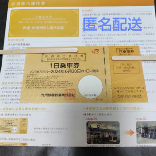 JR九州  鉄道株主優待券 1枚(鉄道乗車券)