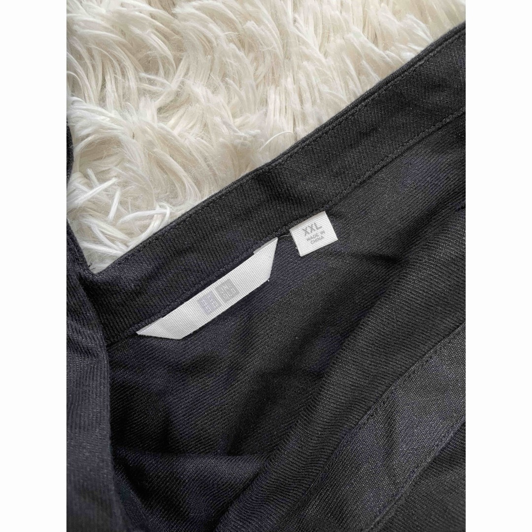 UNIQLO(ユニクロ)のユニクロ　麻混サロペット　ブラック　サイズXXL レディースのパンツ(サロペット/オーバーオール)の商品写真