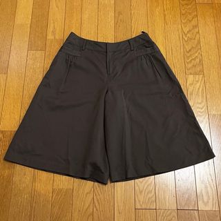 ALPHA CUBIC ハーフパンツ ワイドパンツ ブラウン 茶色 レディース(ショートパンツ)