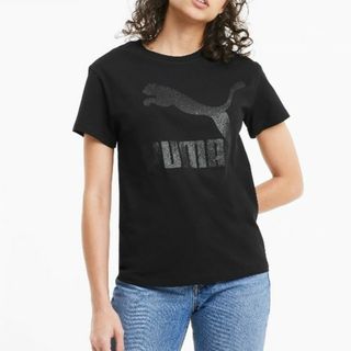 PUMA - PUMA プーマ キラキラ ビッグ ロゴ 半袖 Tシャツ