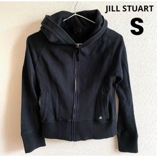 ジルスチュアート(JILLSTUART)のJILL STUART ジルスチュアート  パーカー 黒 S ジップアップ(パーカー)