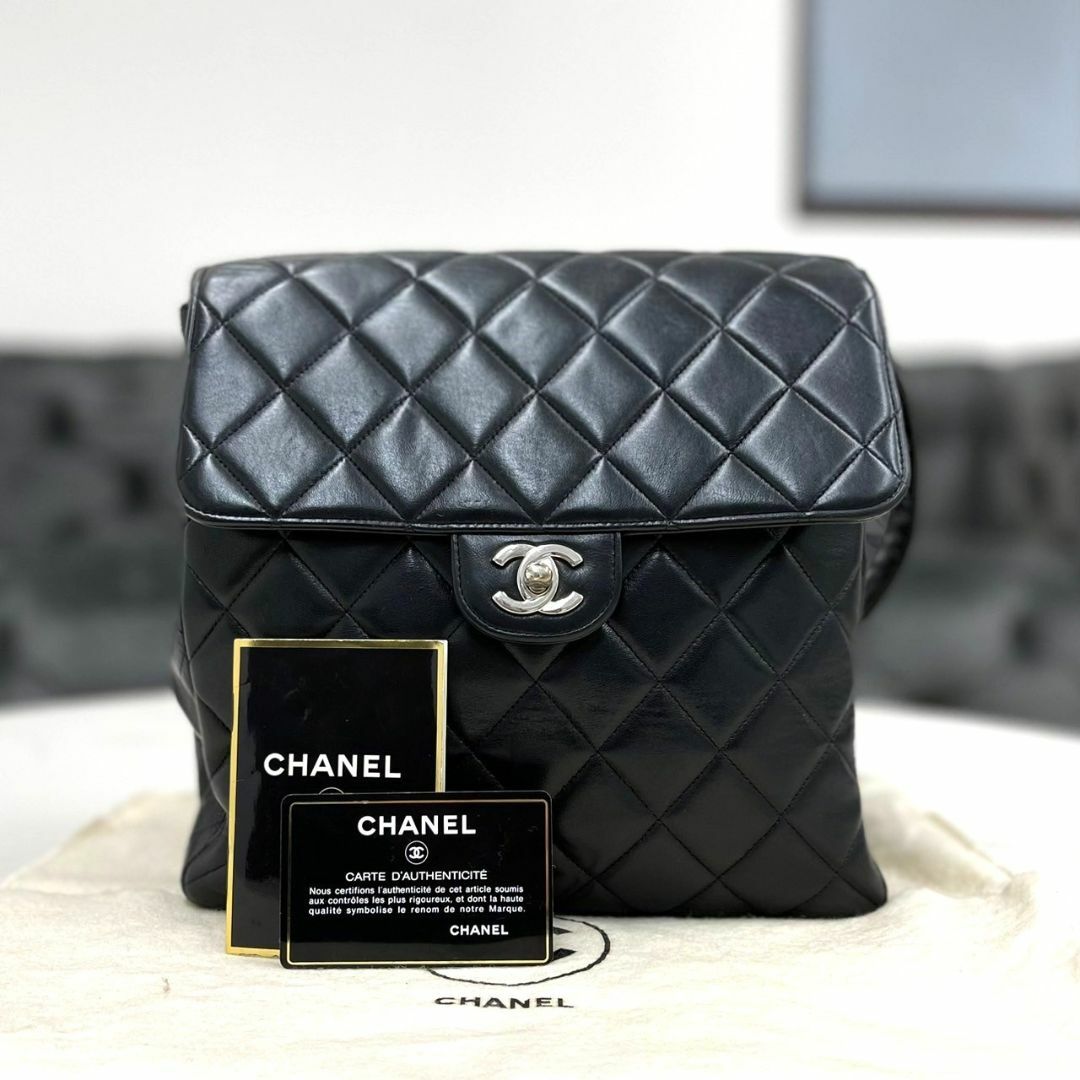 CHANEL - 美品☆ シャネル Wフェイス マトラッセ ラムスキン CHANEL - 美品☆ シャネル Wフェイス マトラッセ ラムスキン