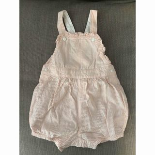 プチバトー(PETIT BATEAU)のプチバトー　シアサッカー　ショート　サロペット　24mois 86cm(パンツ/スパッツ)