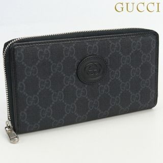 グッチ(Gucci)のグッチ GUCCI 長財布ラウンドファスナー メンズ 673003 92TCN 1000 インターロッキングG ジップアラウンドウォレット(長財布)