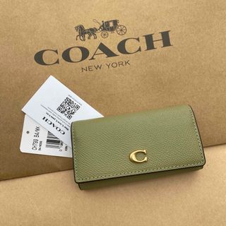 コーチ(COACH)のキーホルダー　キーケース　キーリング　グリーン(キーケース)