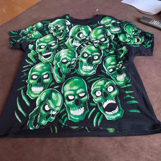 リキッドブルー　tシャツ　SKULL PILE GR (Tシャツ(半袖/袖なし))