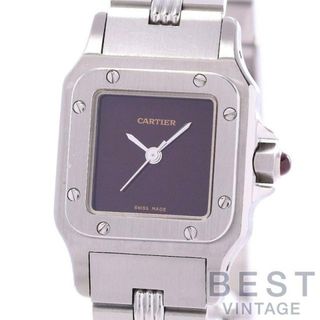 カルティエ(Cartier)の【OH済】 カルティエ 【CARTIER】 サントスカレSM / サントスガルベSM 46168281 (9011) レディース ボルドー (ガーネット) ステンレススティール 腕時計 時計 SANTOS CARREE SMALL MODEL / SANTOS GALBEE SMALL MODEL BORDEAUX (GARNET) SS 【中古】 (腕時計)