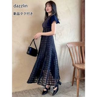 dazzlin - 【新品】dazzlin シアーチェックコルセットワンピース S