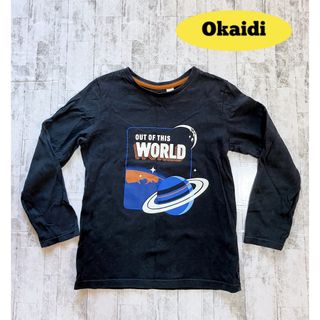 Okaidi  長袖Tシャツ　ロンT  116 （110-120）　ブラック