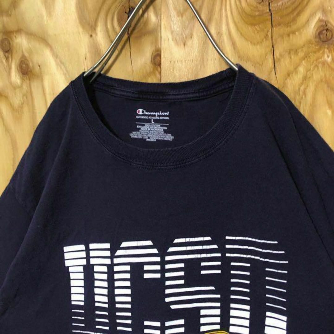 チャンピオン ネイビー USA古着 カレッジロゴ 半袖 Tシャツ サンディエゴ メンズのトップス(Tシャツ/カットソー(半袖/袖なし))の商品写真