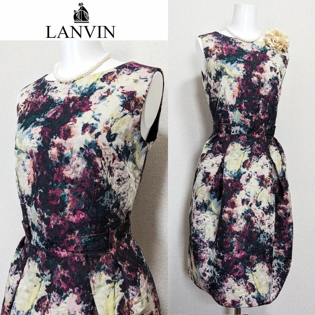 LANVIN en Bleu(ランバンオンブルー)の⁑【新品未使用】ランバン オン　ブルー　セレモニーワンピース　花柄 レディースのフォーマル/ドレス(スーツ)の商品写真