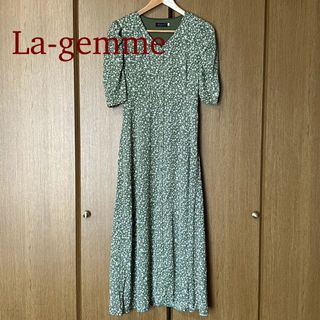 La-gemme(ラジェム)花柄プリントワンピース(ロングワンピース/マキシワンピース)