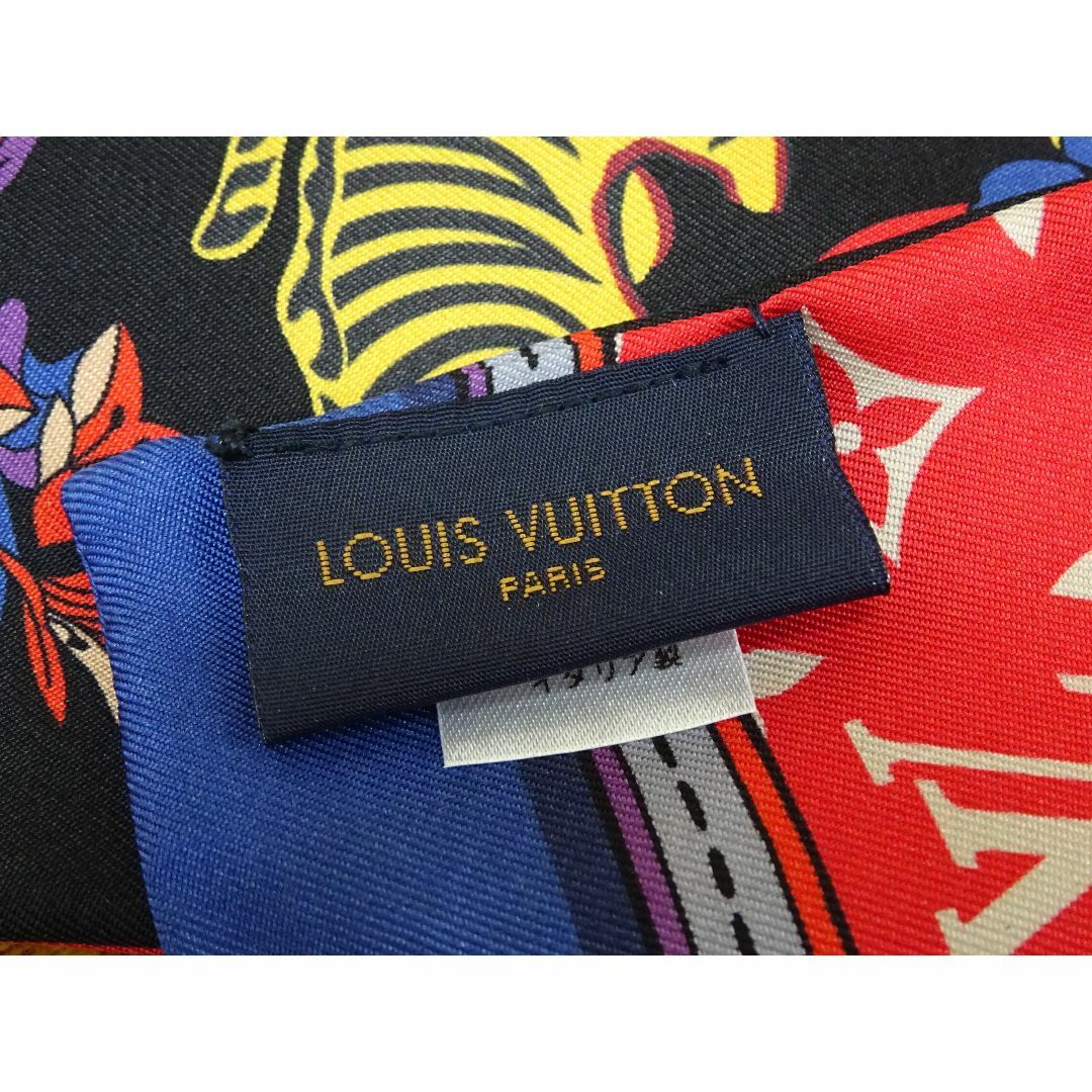 LOUIS VUITTON(ルイヴィトン)のK本092/ ヴィトン バンドースーパースティション スカーフ シルク 100％ レディースのファッション小物(バンダナ/スカーフ)の商品写真