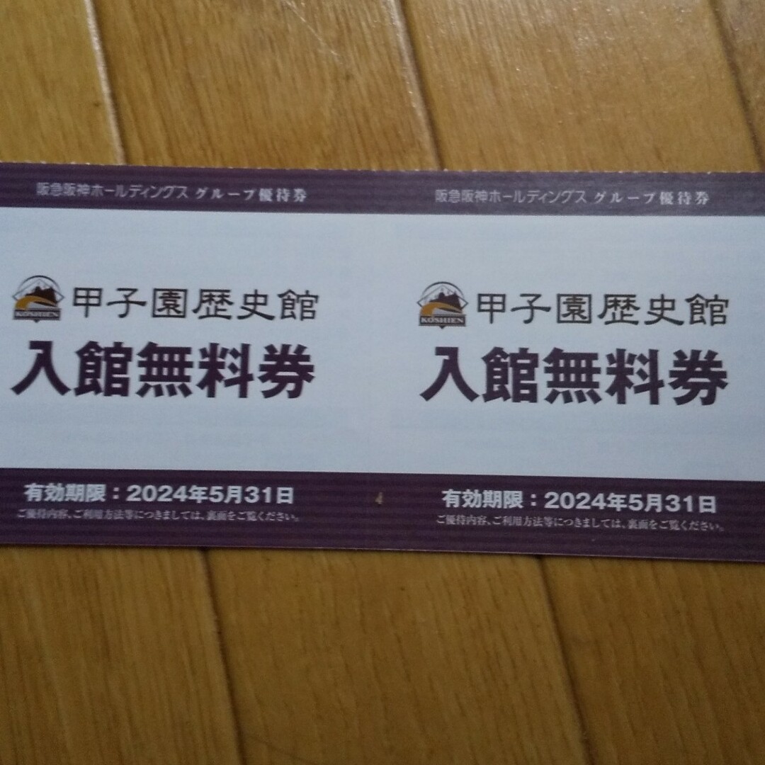 阪神タイガース(ハンシンタイガース)の甲子園歴史館  入館無料券  ２枚 チケットのスポーツ(野球)の商品写真