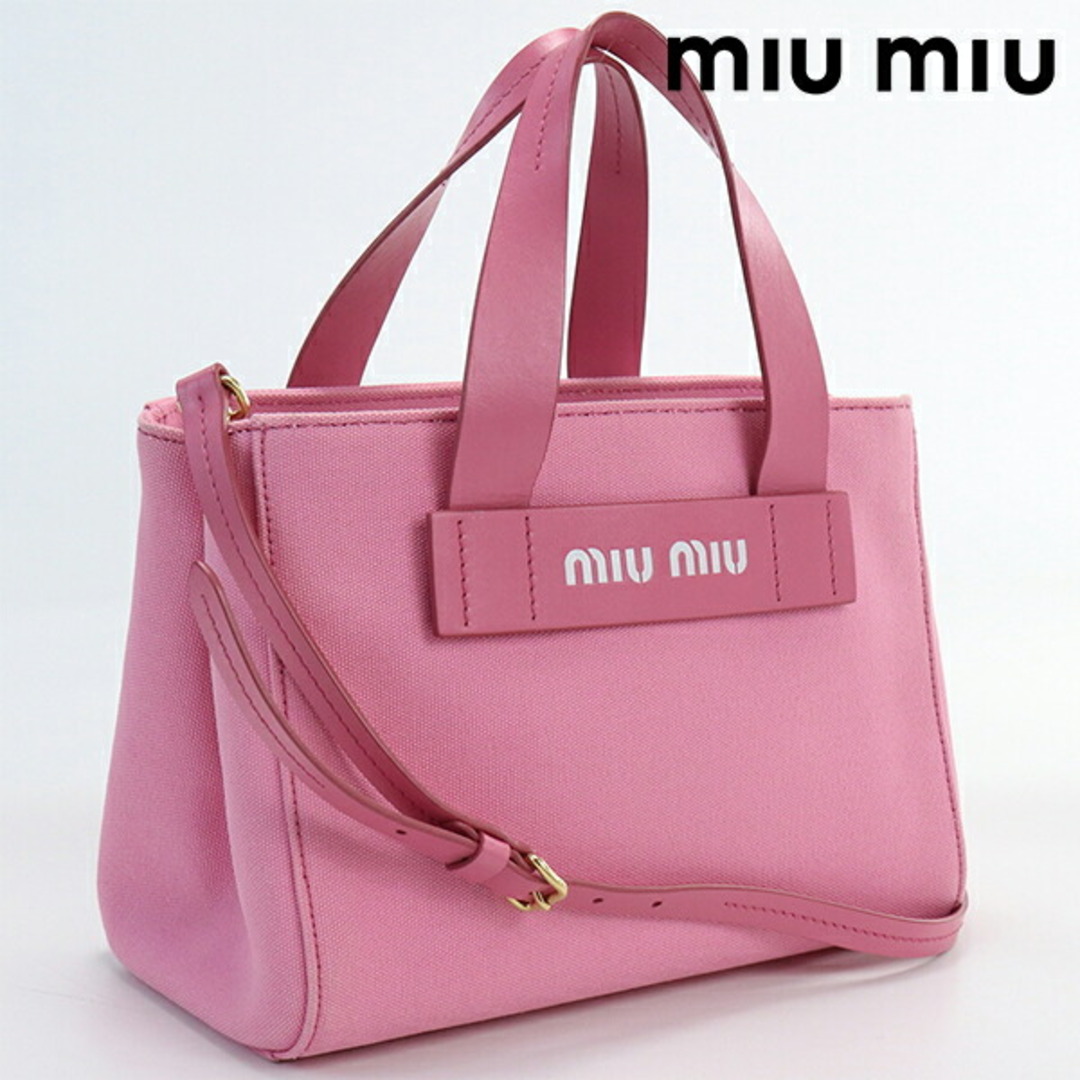 miumiu(ミュウミュウ)のミュウミュウ MIUMIU トートバッグ レディース 5BA176 ZKI F0410 カナパ トートバッグ レディースのバッグ(トートバッグ)の商品写真