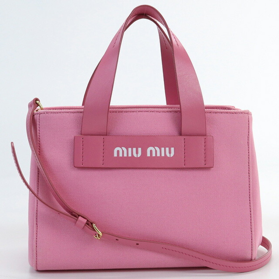 miumiu(ミュウミュウ)のミュウミュウ MIUMIU トートバッグ レディース 5BA176 ZKI F0410 カナパ トートバッグ レディースのバッグ(トートバッグ)の商品写真