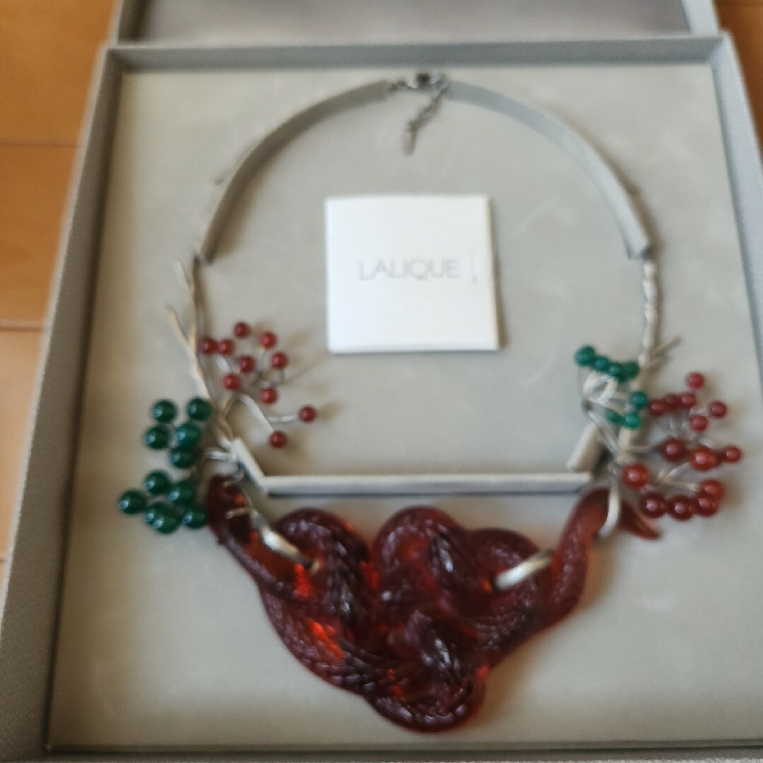 LALIQUE - 超レア蛇ラリックLaliqueセルパンティ赤クリスタル LALIQUE - 超レア蛇ラリックLaliqueセルパンティ赤クリスタル