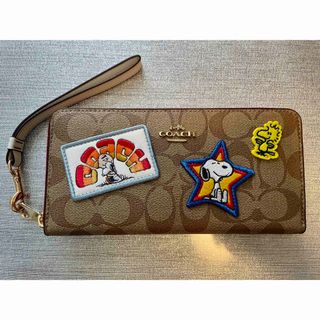 COACH  ピーナッツ　コラボ　長財布　シグネチャー　未使用品