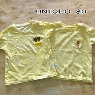 ユニクロ(UNIQLO)のUNIQLO 半袖Tシャツ 2枚セット 80セット(Ｔシャツ)