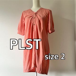 PLST - PLST プラステ 半袖ワンピース サイズ2 コーラル