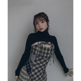 バブルス(Bubbles)のandmary Nadia check long dress ワンピースのみ(ロングワンピース/マキシワンピース)