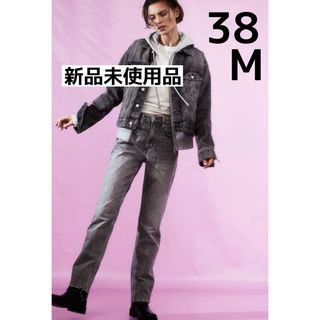 エイチアンドエム(H&M)の【新品】スリムストレートハイデニム h&m デニム(デニム/ジーンズ)