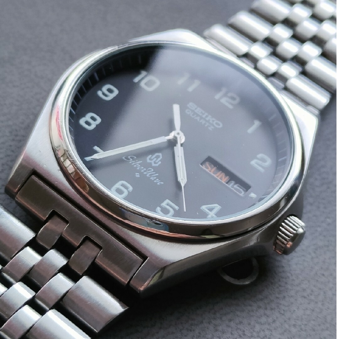SEIKO(セイコー)の(希少品) セイコーシルバーウェーブ　電池新品　美品 メンズの時計(腕時計(アナログ))の商品写真