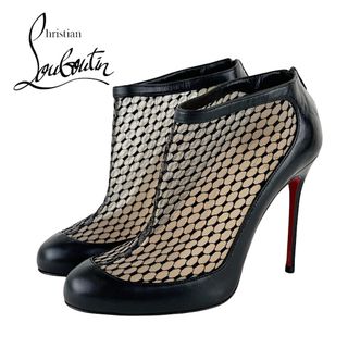 クリスチャンルブタン(Christian Louboutin)のクリスチャンルブタン Christian Louboutin ブーツ ショートブーツ 靴 シューズ レザー メッシュ ブラック 黒 ブーティ(ブーツ)