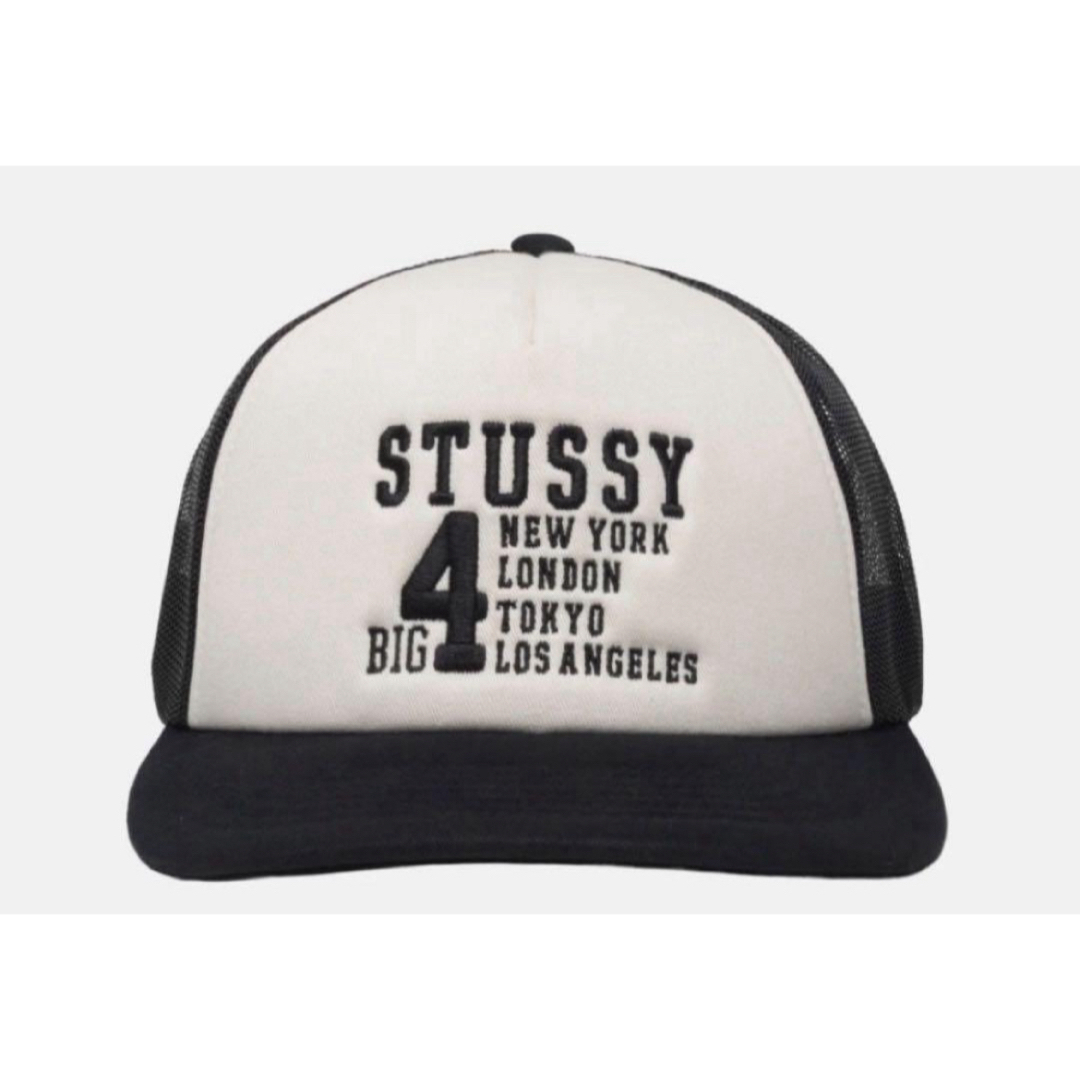 STUSSY(ステューシー)のStussy trucker big 4 snapback Black メンズの帽子(キャップ)の商品写真