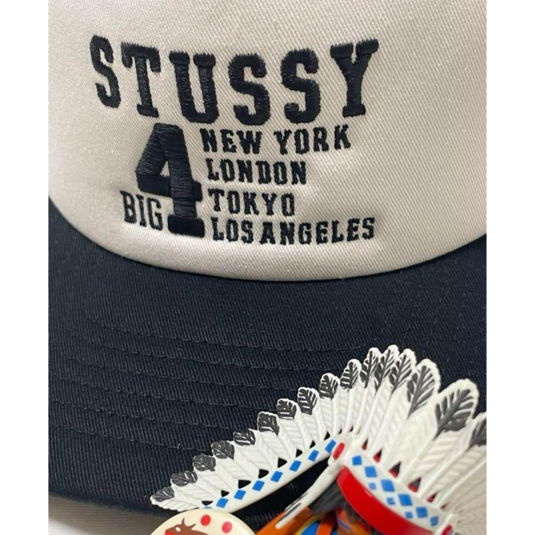 STUSSY(ステューシー)のStussy trucker big 4 snapback Black メンズの帽子(キャップ)の商品写真