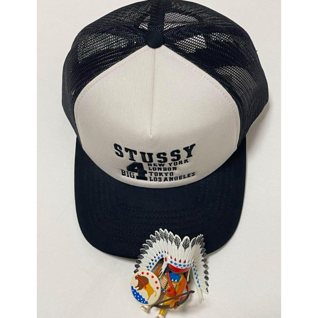 STUSSY(ステューシー)のStussy trucker big 4 snapback Black メンズの帽子(キャップ)の商品写真