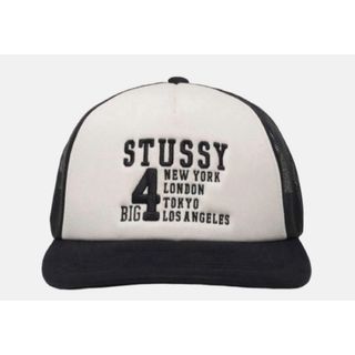 ステューシー(STUSSY)のStussy trucker big 4 snapback Black(キャップ)